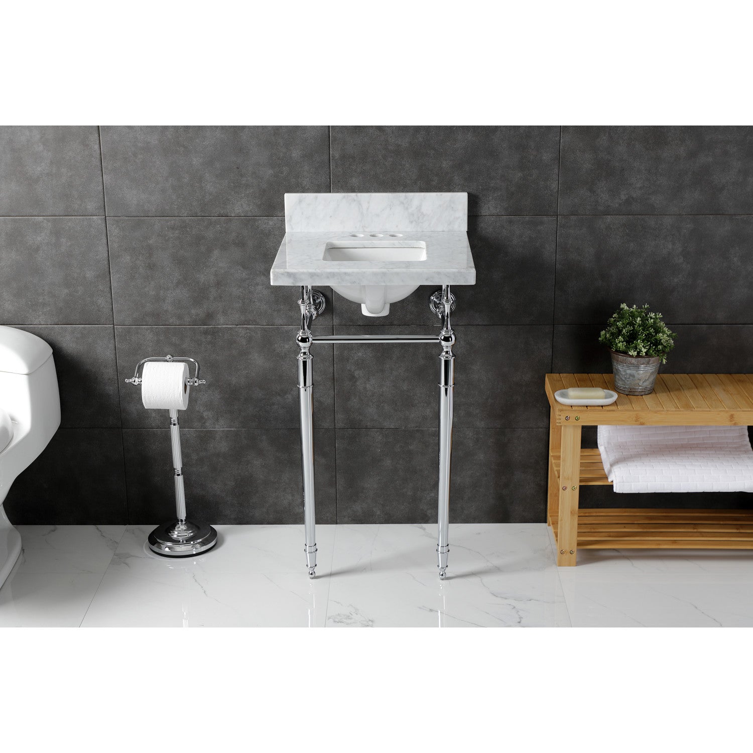 Kingston Brass Edwardian lavabo consola — vista