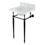 Kingston Brass Edwardian lavabo consola — Negro Mate