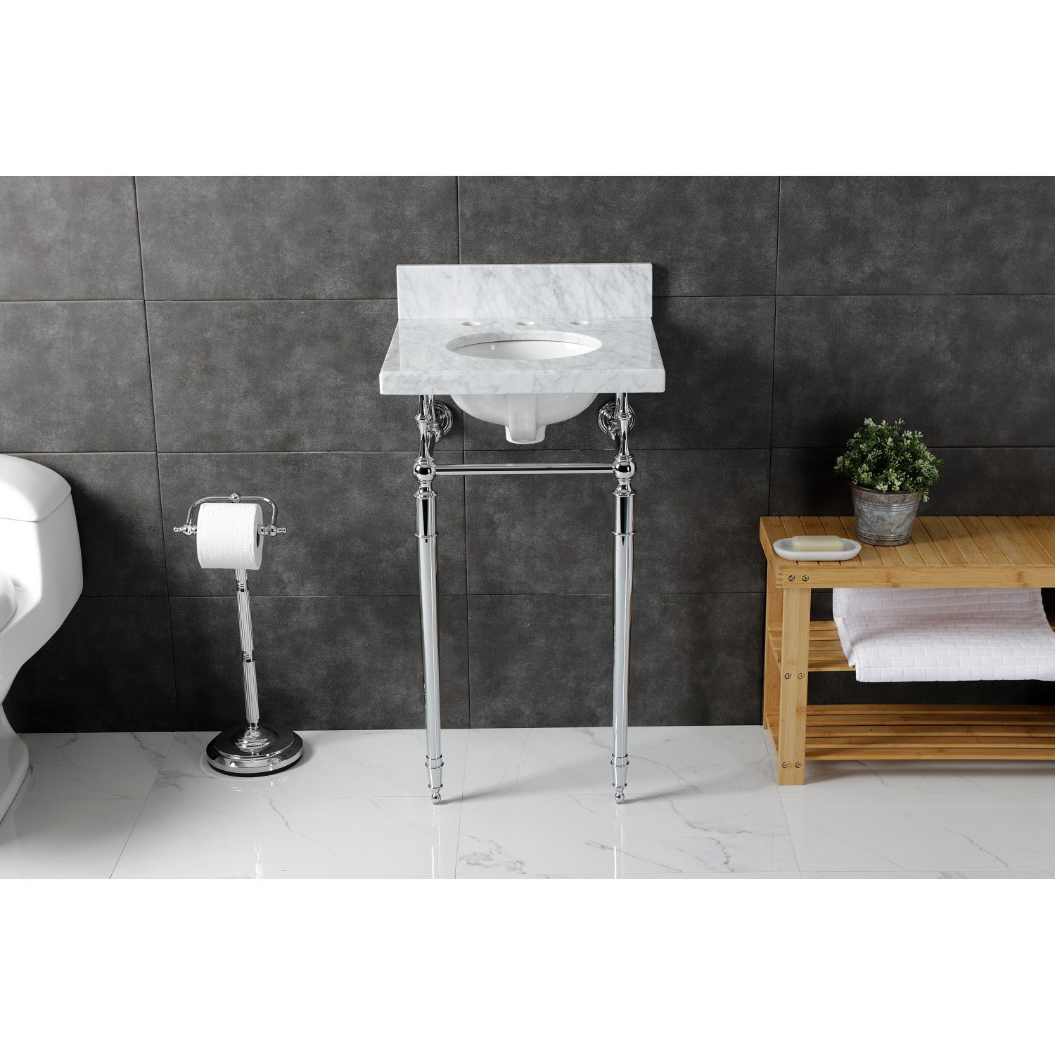 Kingston Brass Edwardian lavabo consola — vista