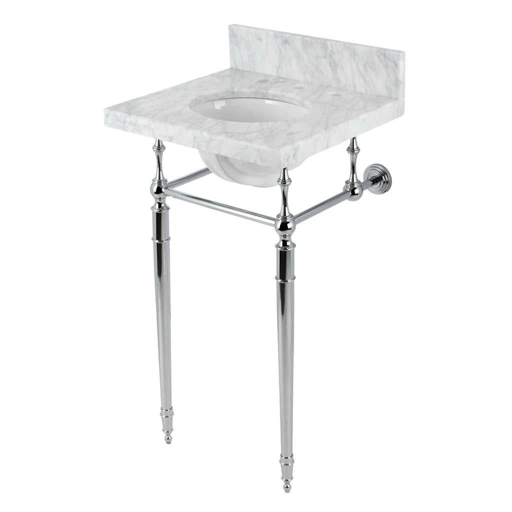 Kingston Brass Edwardian lavabo consola — Cromo Pulido