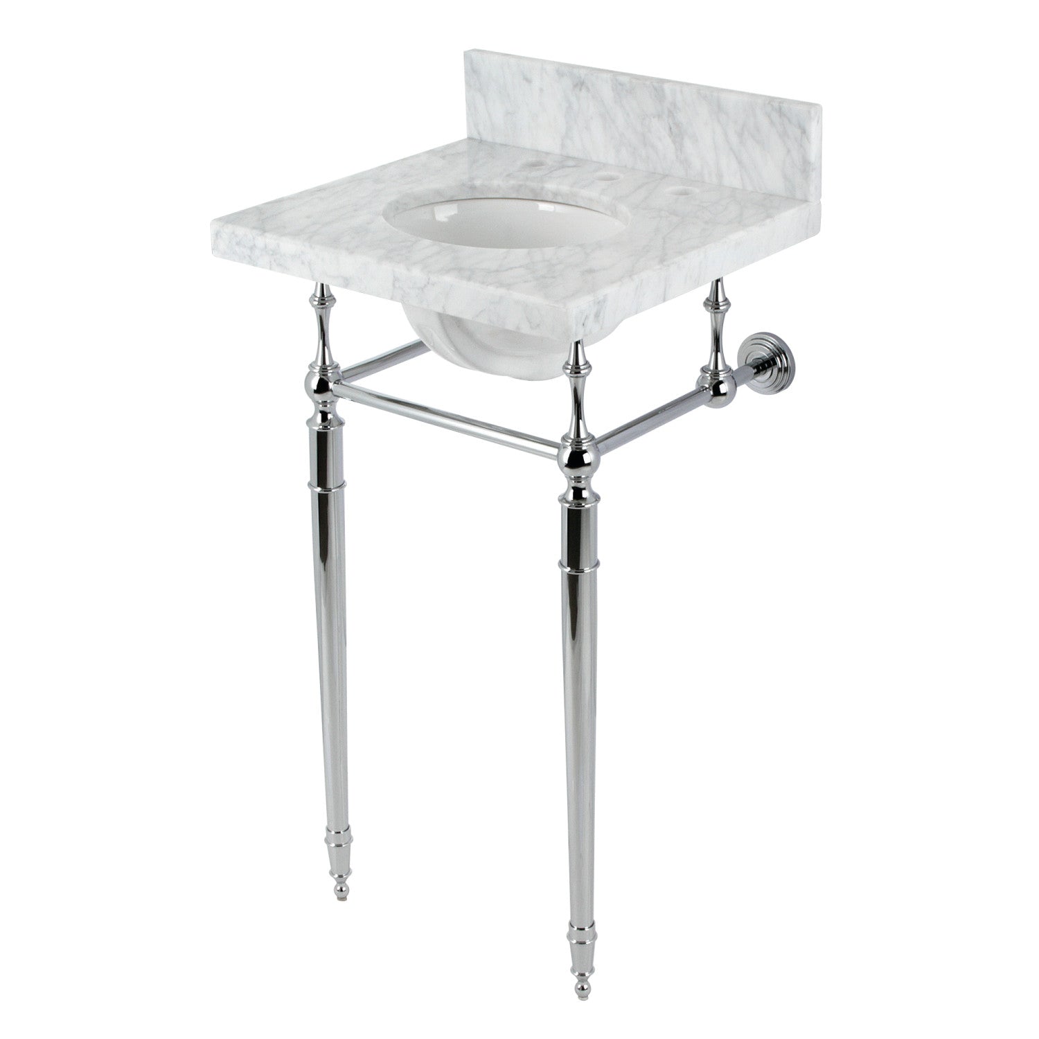 Kingston Brass Edwardian lavabo consola — Cromo Pulido