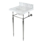 Kingston Brass Edwardian lavabo consola — Níquel Pulido