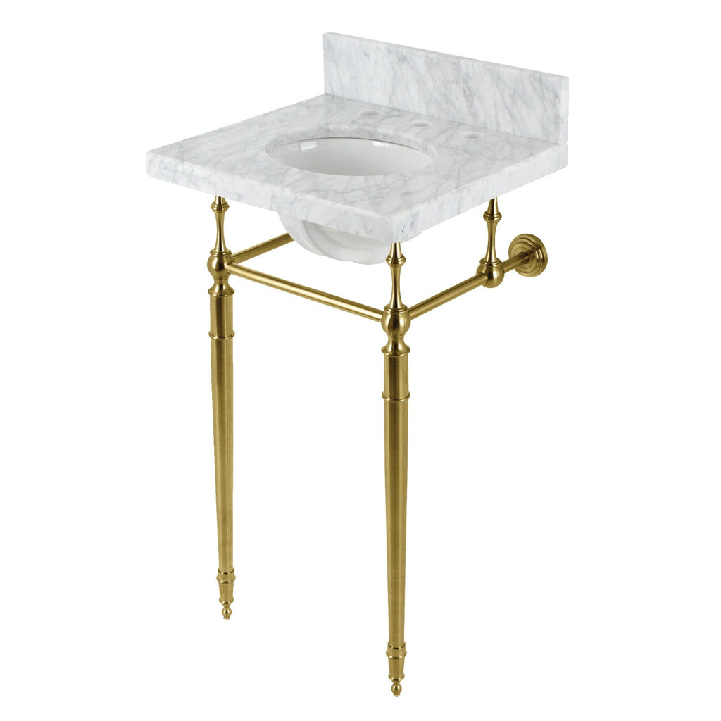 Kingston Brass Edwardian lavabo consola — Latón Cepillado