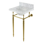Kingston Brass Edwardian lavabo consola — Latón Cepillado