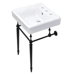 Kingston Brass Edwardian lavabo consola — Negro Mate