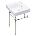Kingston Brass Edwardian lavabo consola — Níquel Pulido