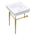 Kingston Brass Edwardian lavabo consola — Latón Cepillado