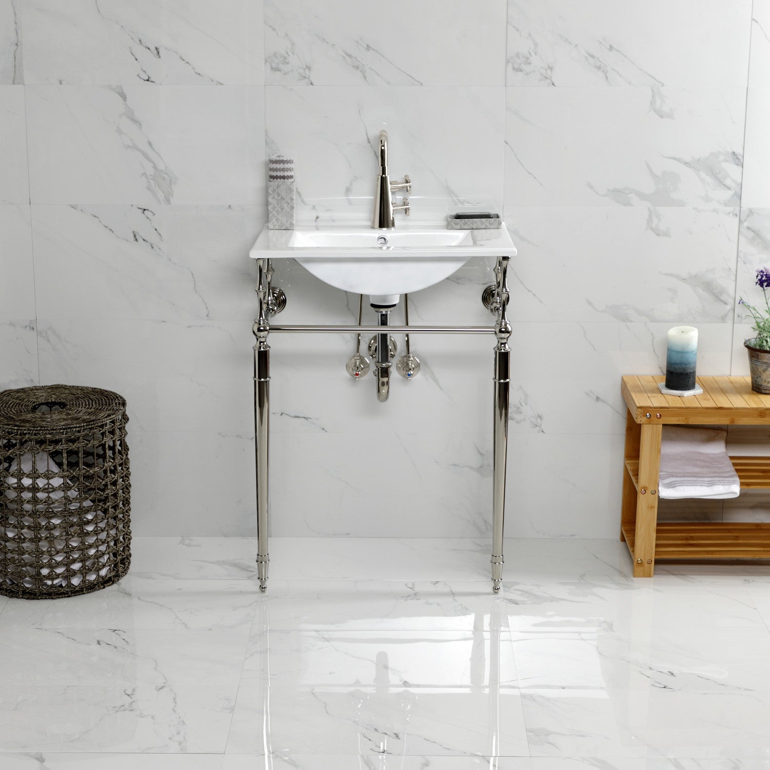Kingston Brass Edwardian lavabo consola — vista