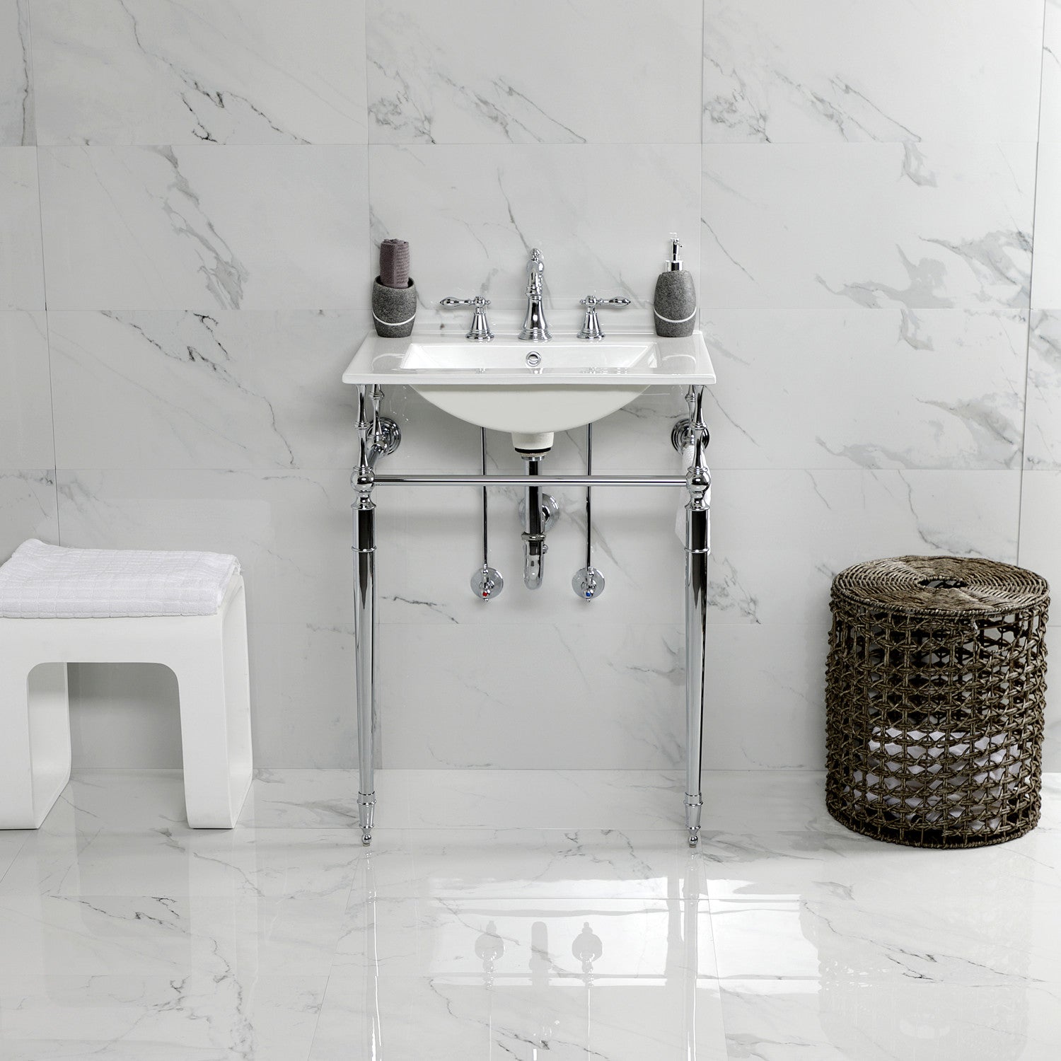 Kingston Brass Edwardian lavabo consola — vista