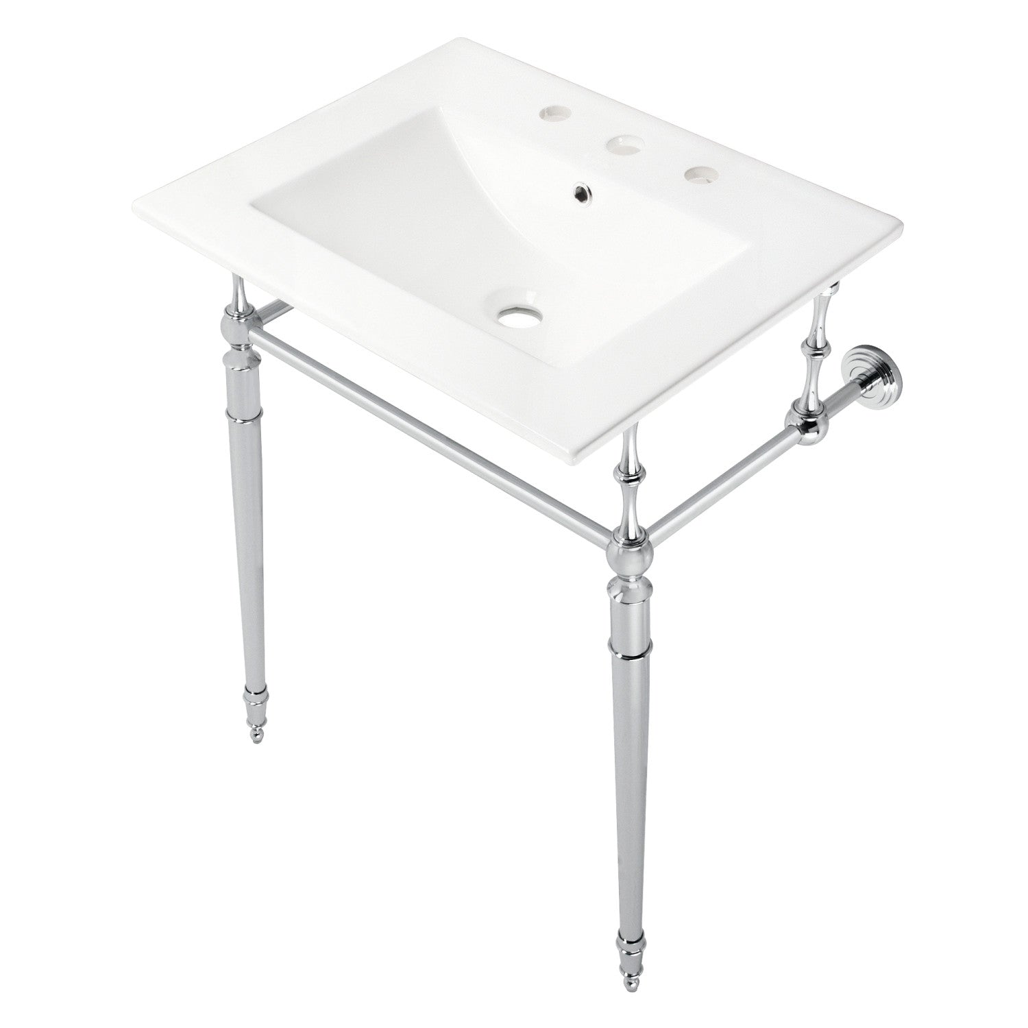 Kingston Brass Edwardian lavabo consola — Cromo Pulido