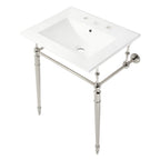 Kingston Brass Edwardian lavabo consola — Níquel Pulido