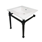 Kingston Brass Monarch lavabo consola — Negro Mate