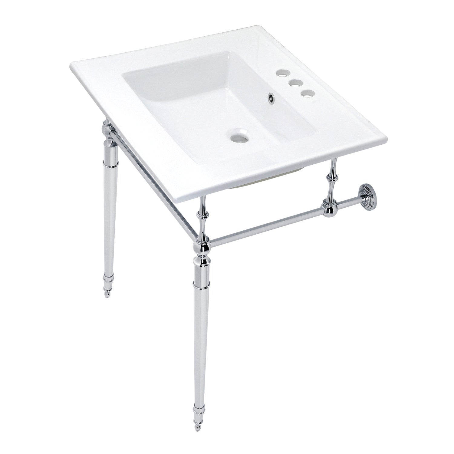 Kingston Brass Edwardian lavabo consola — Cromo Pulido