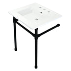 Kingston Brass Dreyfuss lavabo consola — Negro Mate