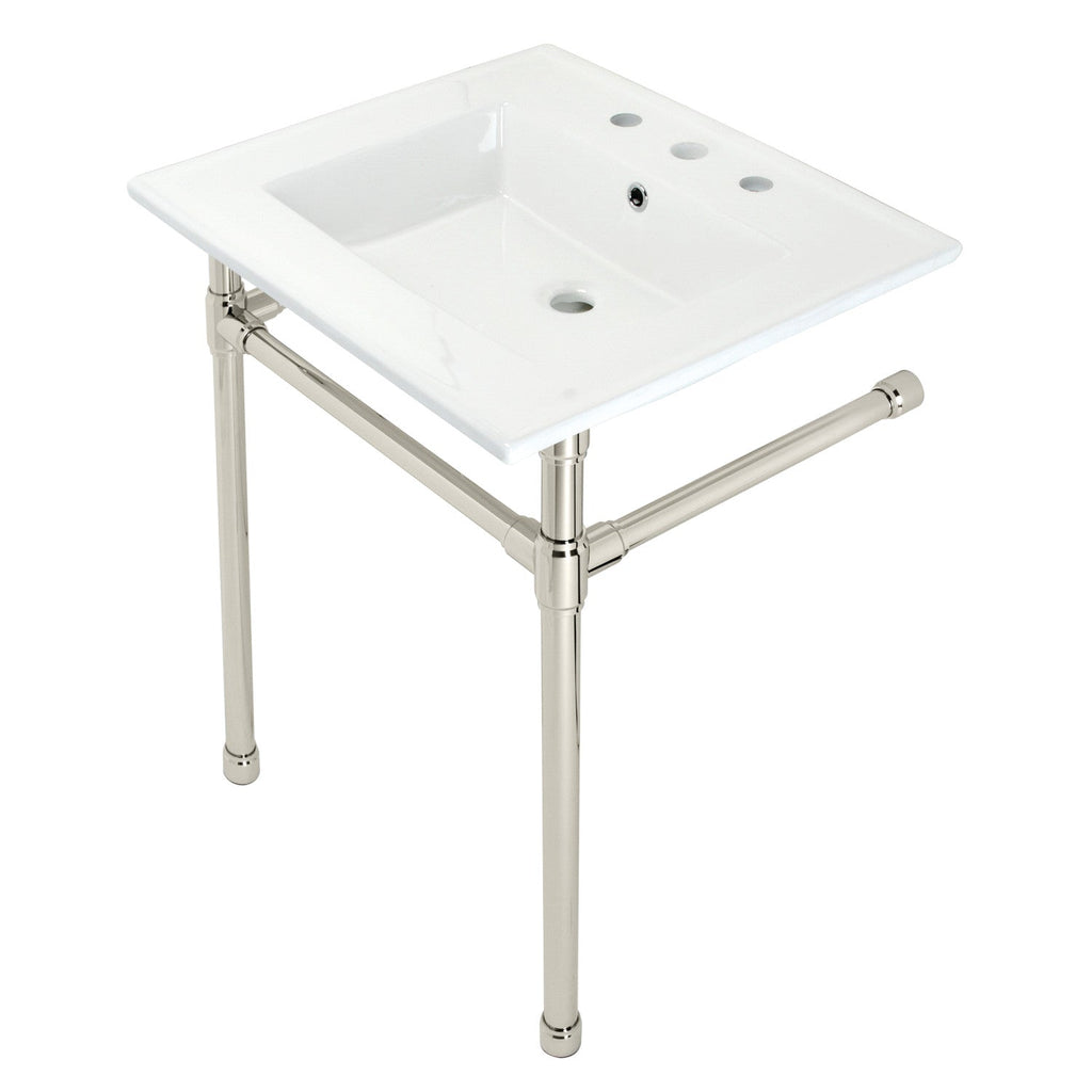 Kingston Brass Dreyfuss lavabo consola — Níquel Pulido