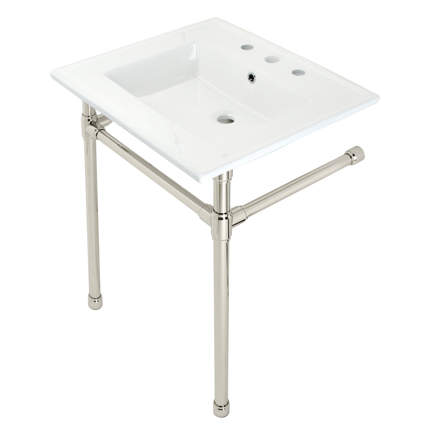 Kingston Brass Dreyfuss lavabo consola — Níquel Pulido