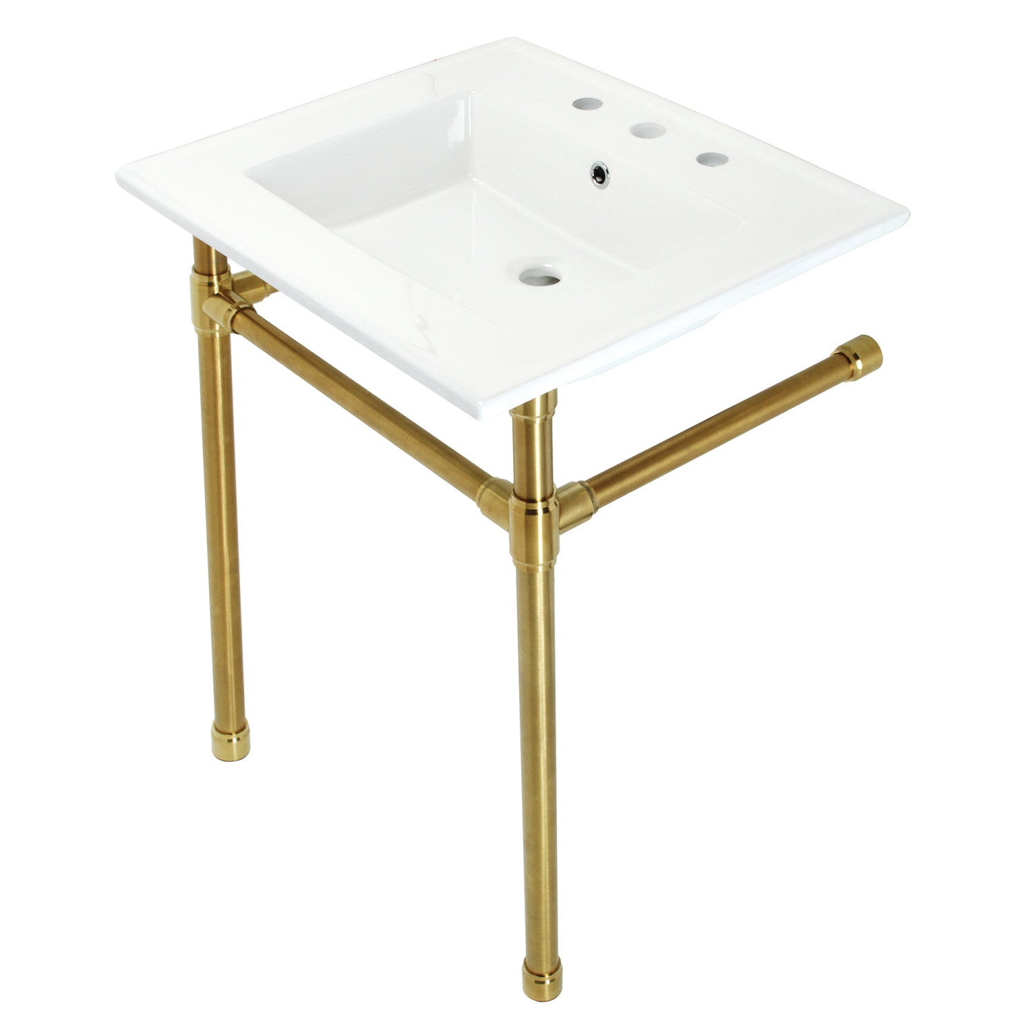 Kingston Brass Dreyfuss lavabo consola — Latón Cepillado