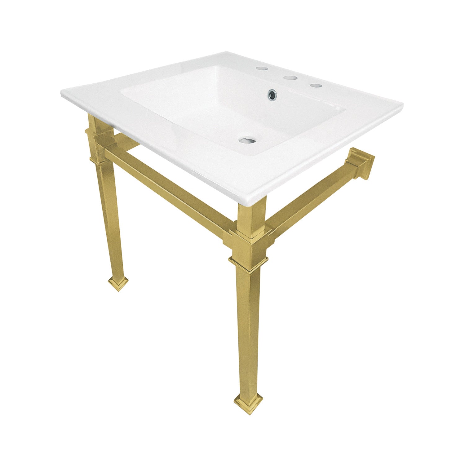 Kingston Brass Monarch lavabo consola — Latón Cepillado