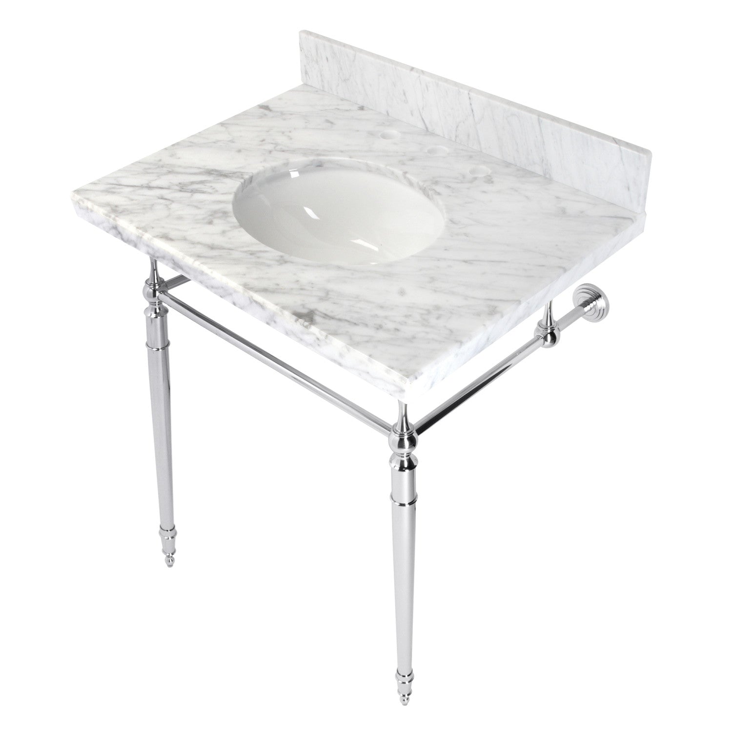 Kingston Brass Edwardian lavabo consola — Cromo Pulido