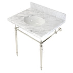 Kingston Brass Edwardian lavabo consola — Níquel Pulido