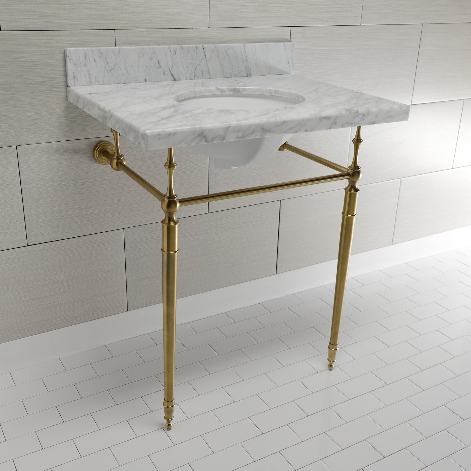 Kingston Brass Edwardian lavabo consola — vista