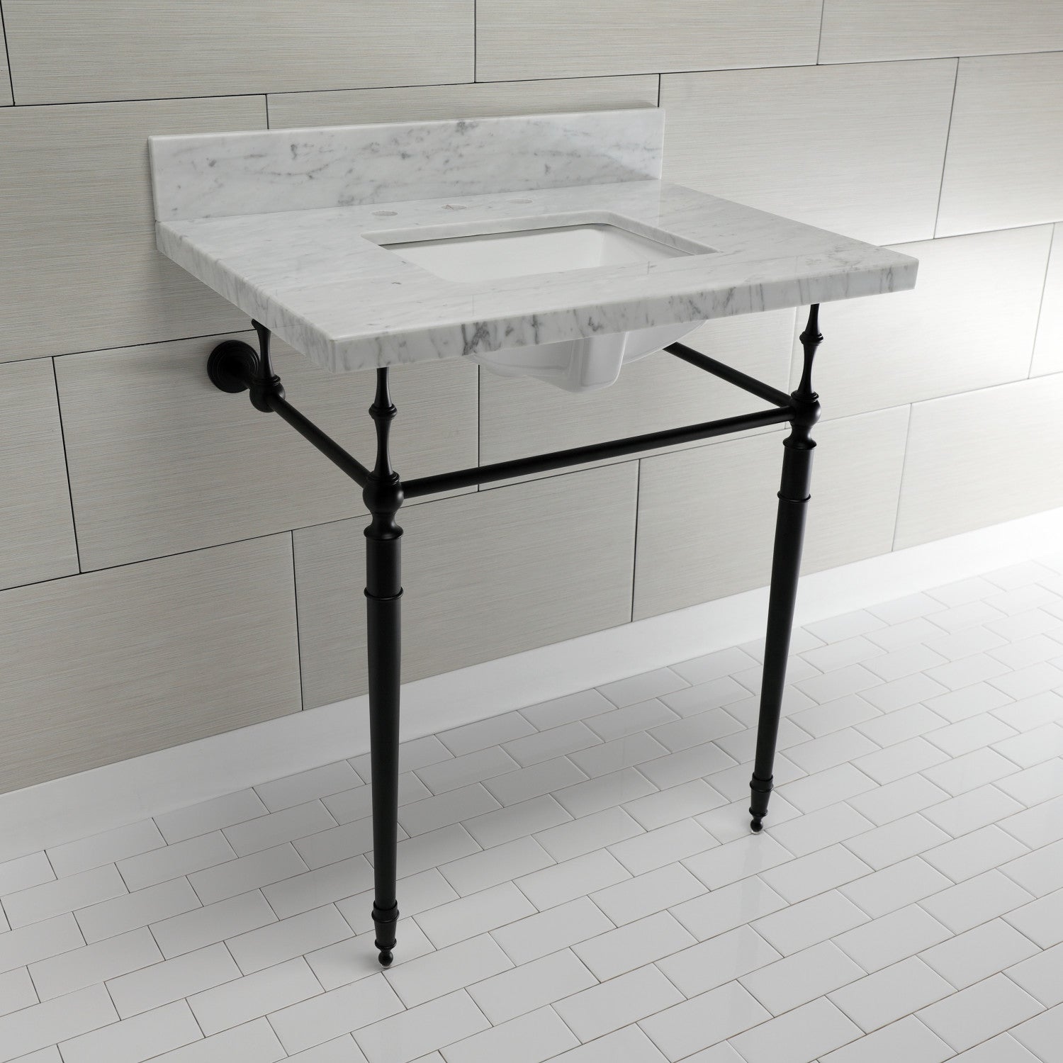 Kingston Brass Edwardian lavabo consola — vista