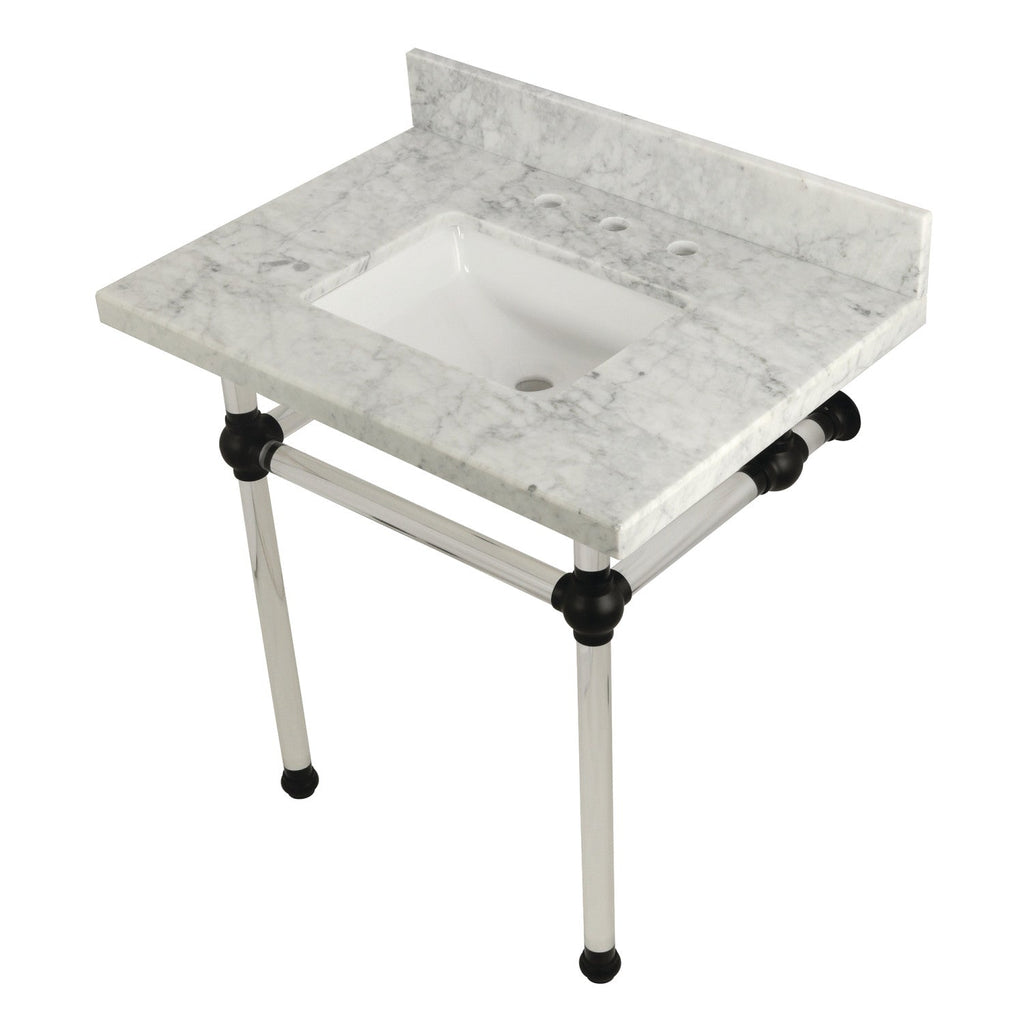 Kingston Brass Templeton lavabo consola — Negro Mate