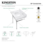 Kingston Brass Dreyfuss lavabo consola — vista