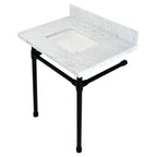 Kingston Brass Dreyfuss lavabo consola — Negro Mate