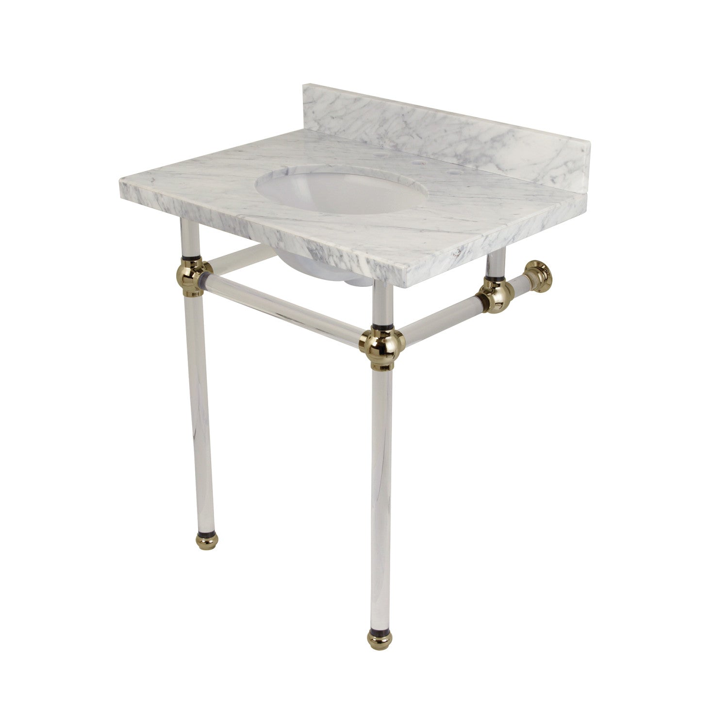 Kingston Brass Templeton lavabo consola — Níquel Pulido