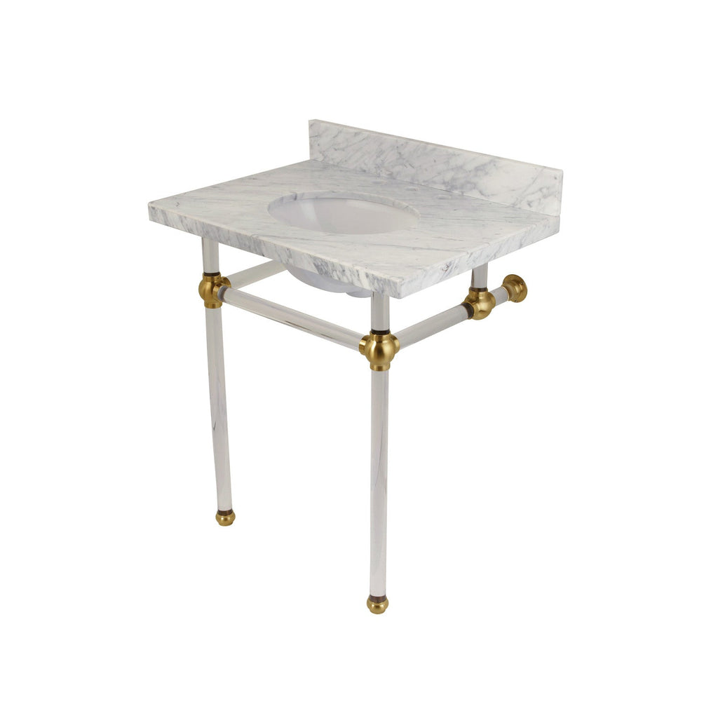 Kingston Brass Templeton lavabo consola — Latón Cepillado
