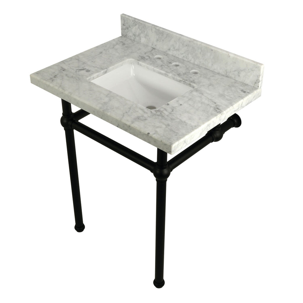 Kingston Brass Templeton lavabo consola — Negro Mate