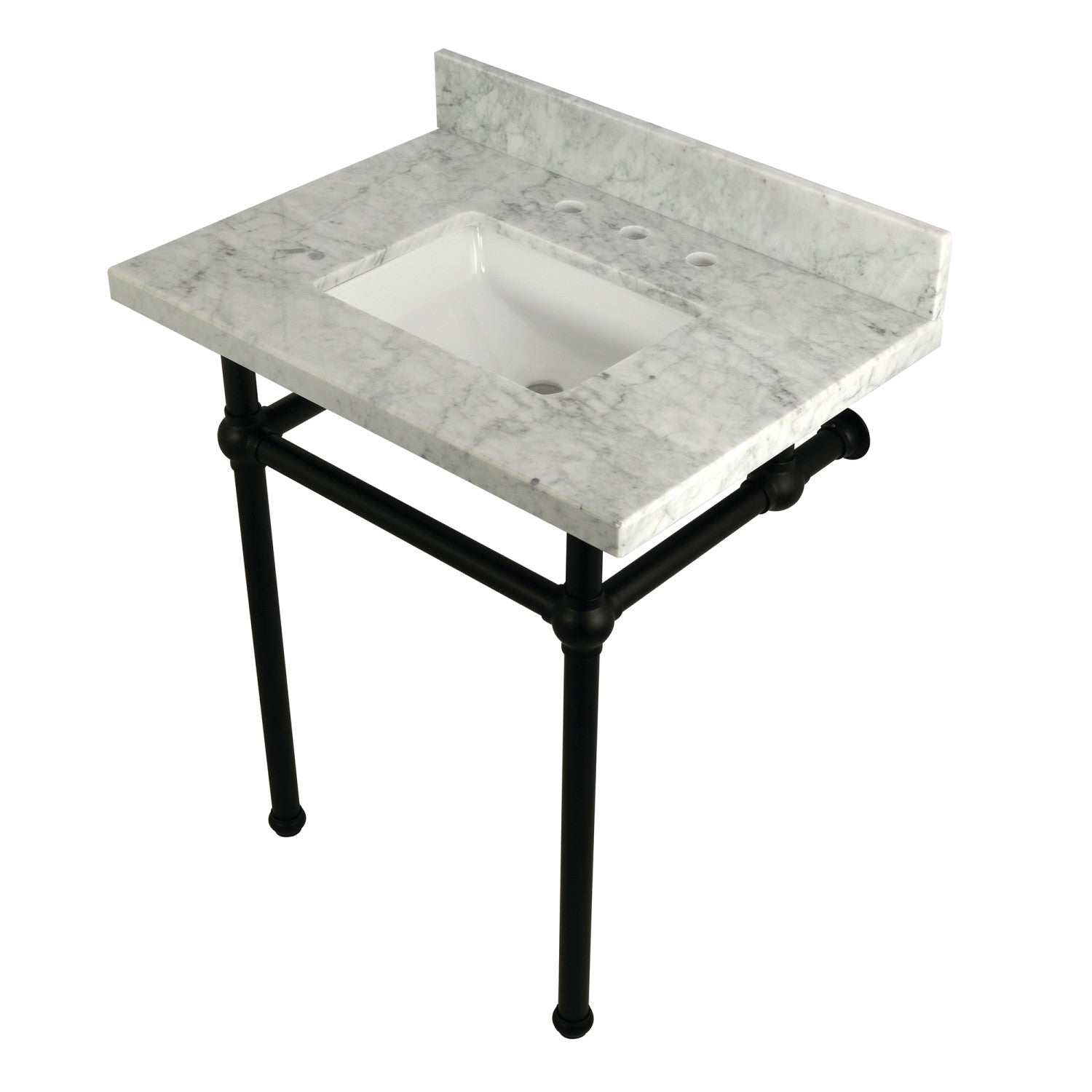 Kingston Brass Templeton lavabo consola — Negro Mate