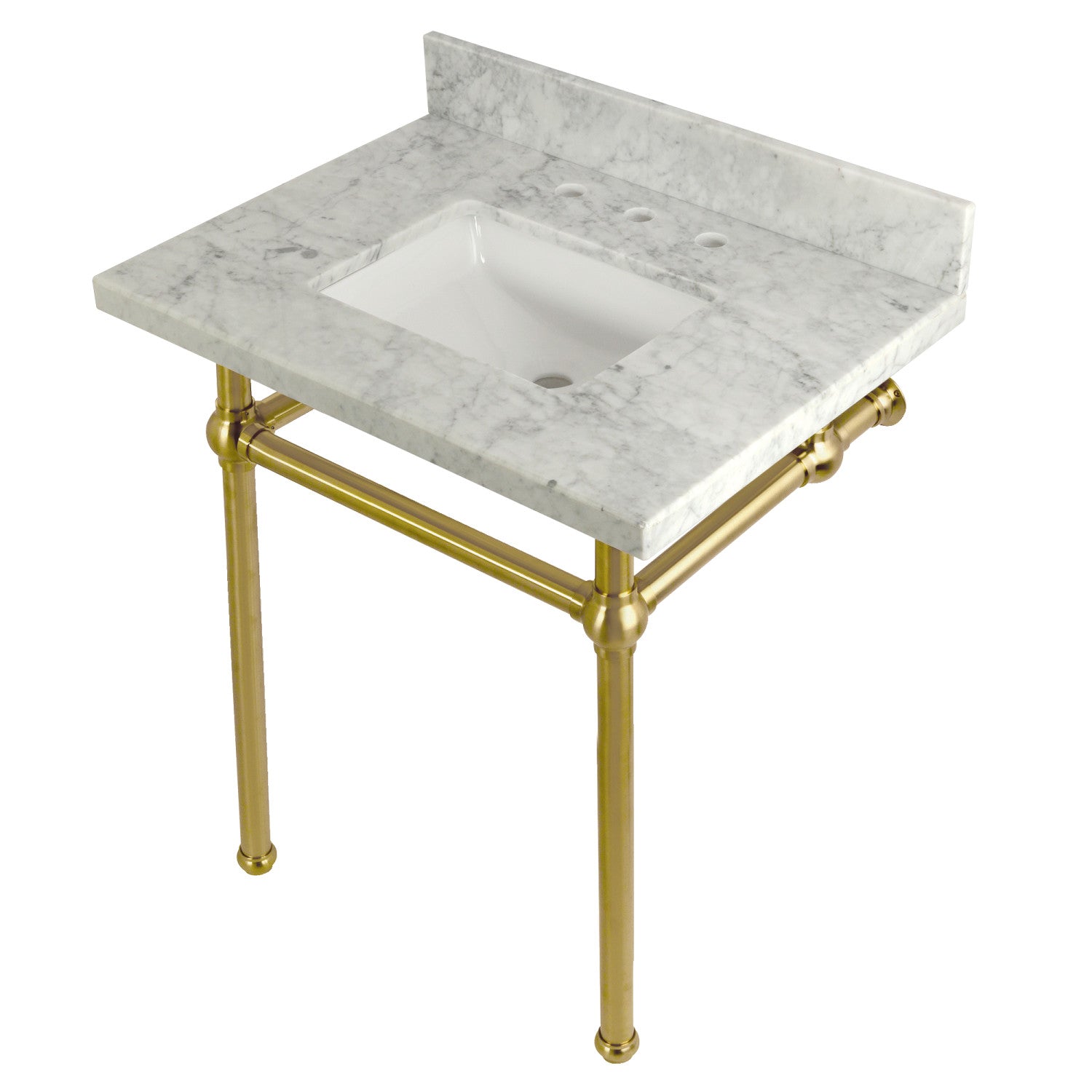 Kingston Brass Templeton lavabo consola — Latón Cepillado