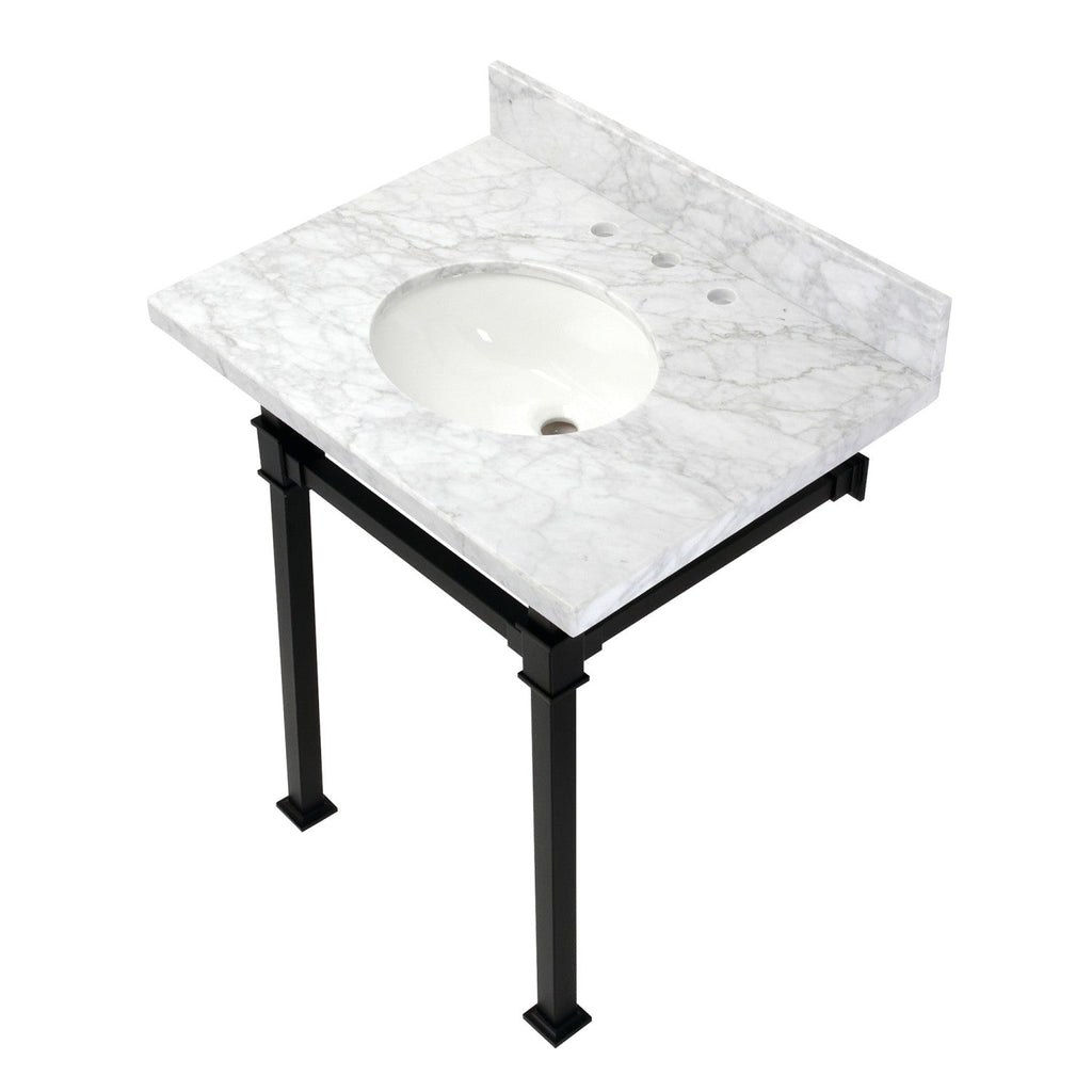 Kingston Brass Monarch lavabo consola — Negro Mate