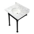 Kingston Brass Monarch lavabo consola — Negro Mate