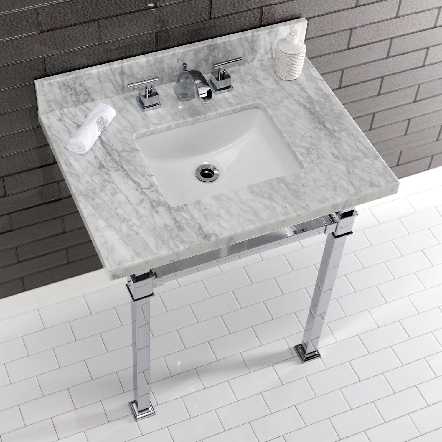 Kingston Brass Monarch lavabo consola — vista