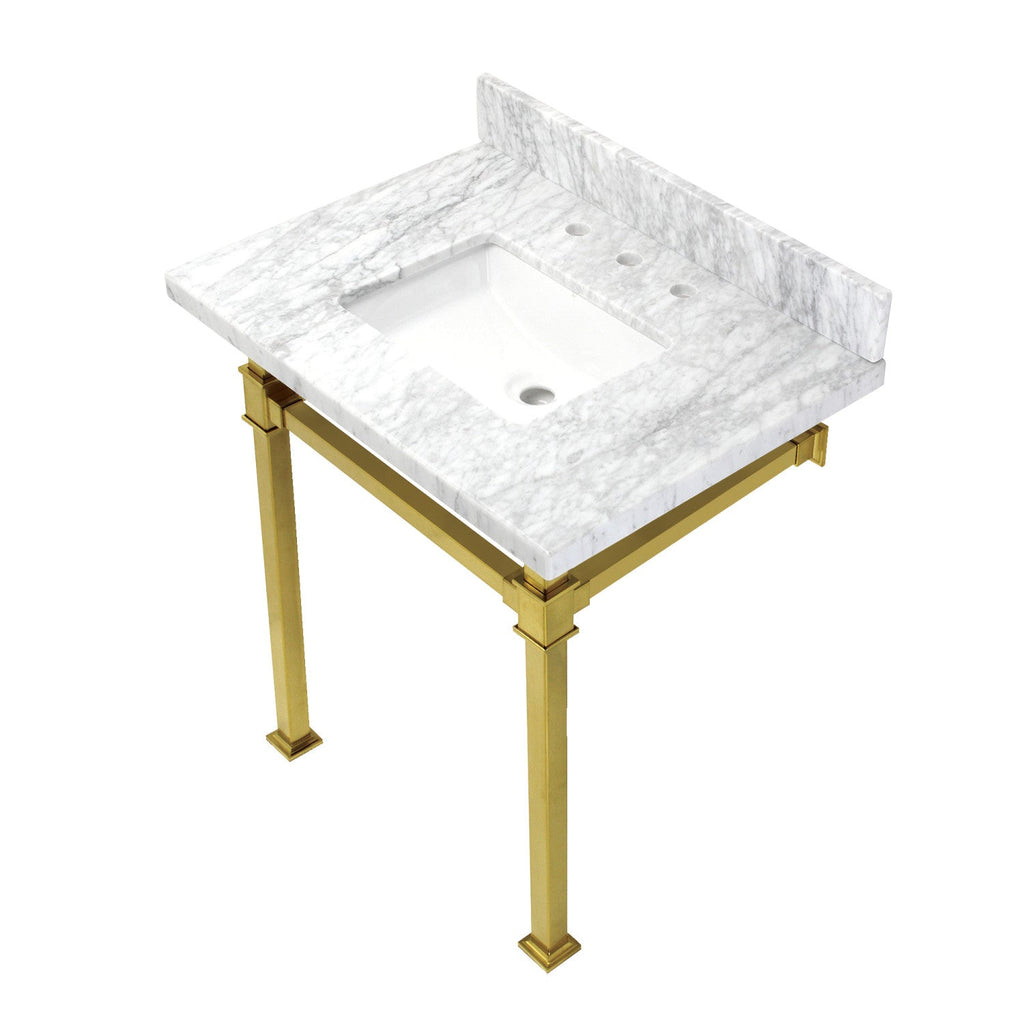 Kingston Brass Monarch lavabo consola — Latón Cepillado