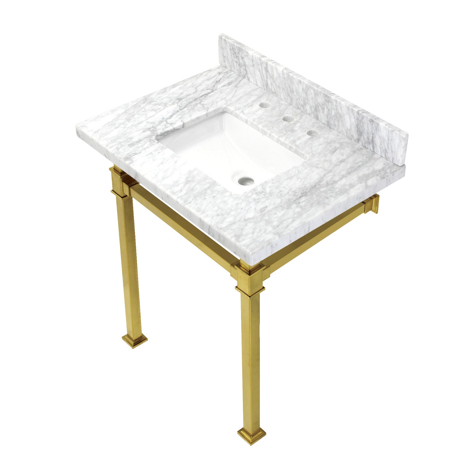Kingston Brass Monarch lavabo consola — Latón Cepillado