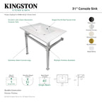 Kingston Brass Monarch lavabo consola — vista