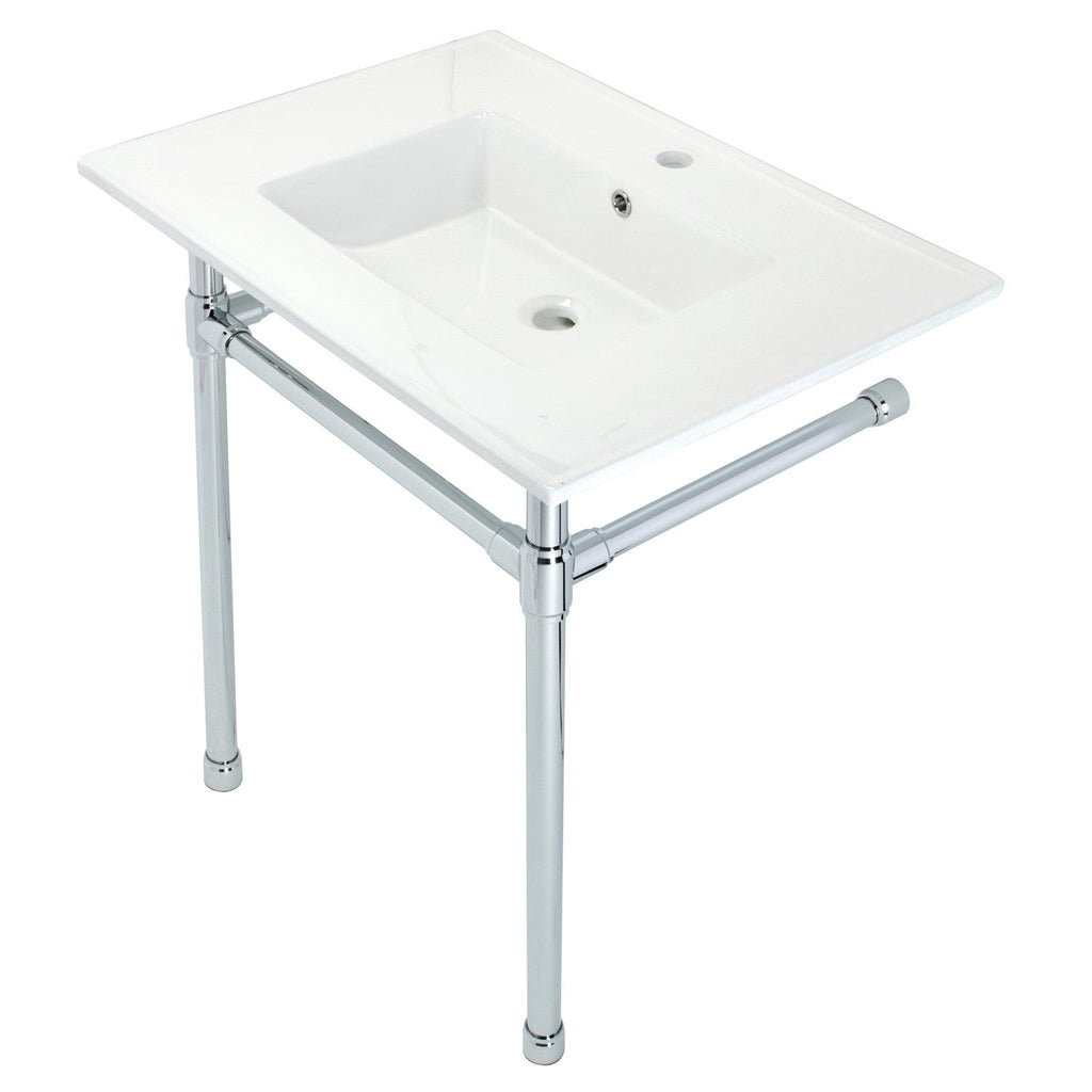 Kingston Brass Dreyfuss lavabo consola — Cromo Pulido