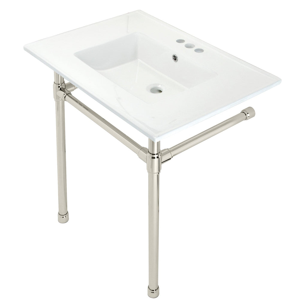 Kingston Brass Dreyfuss lavabo consola — Níquel Pulido