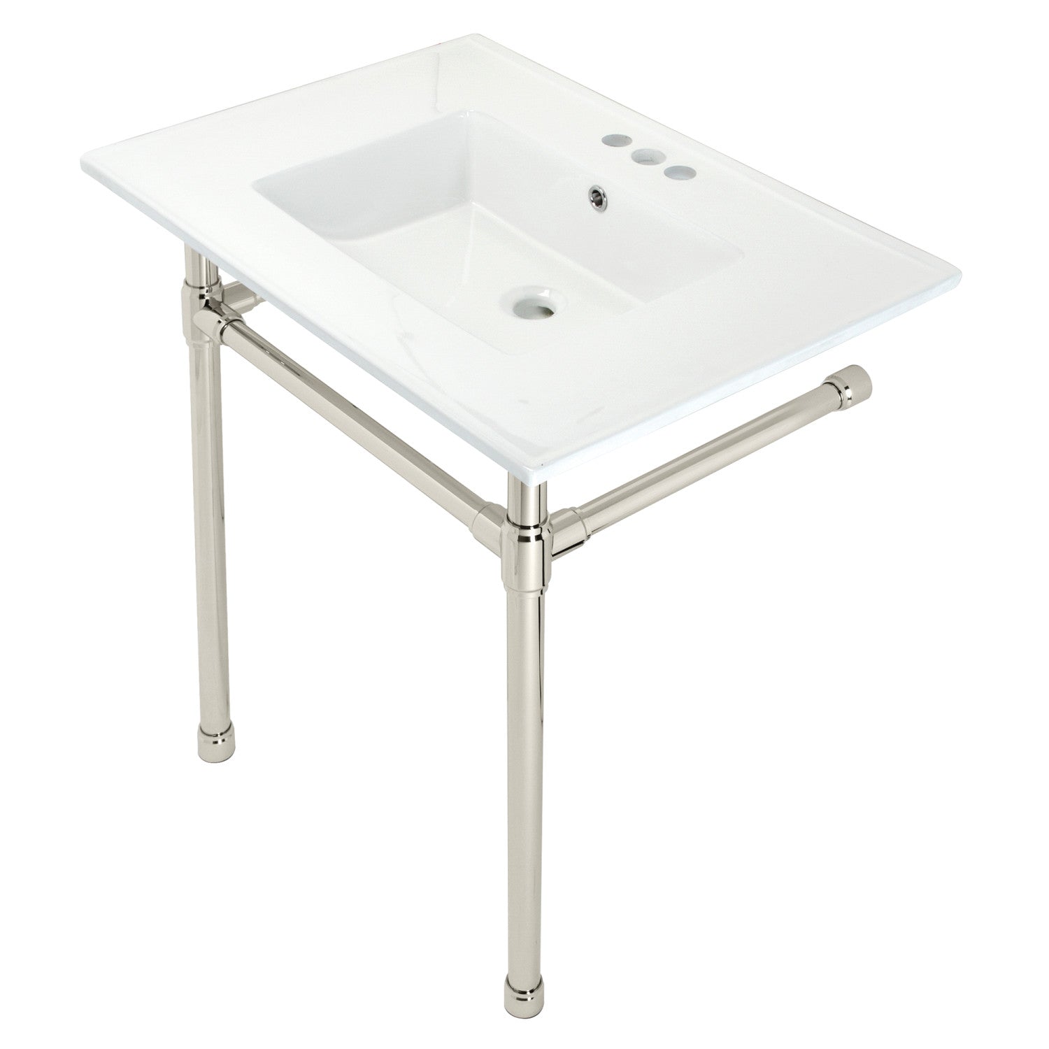 Kingston Brass Dreyfuss lavabo consola — Níquel Pulido