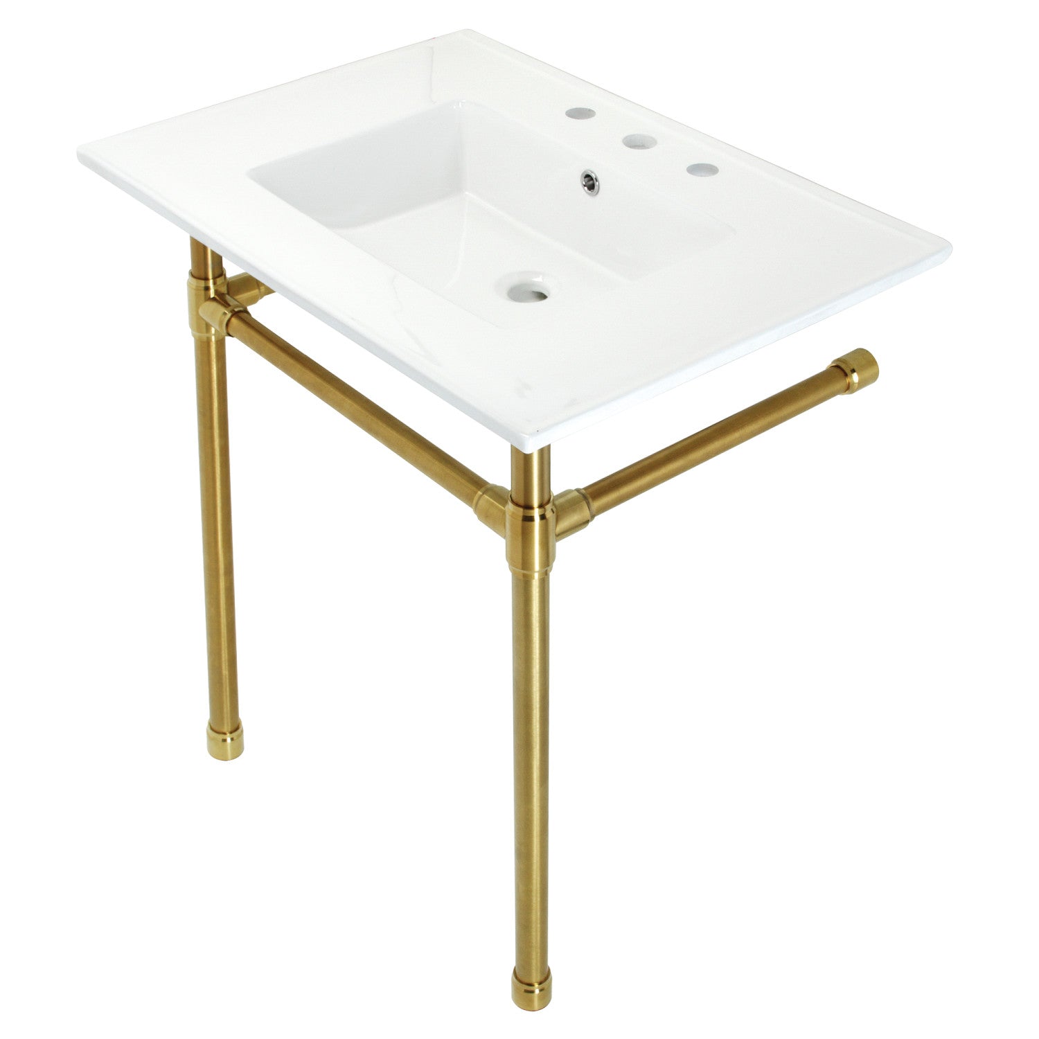 Kingston Brass Dreyfuss lavabo consola — Latón Cepillado