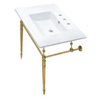 Kingston Brass Edwardian lavabo consola — Latón Cepillado