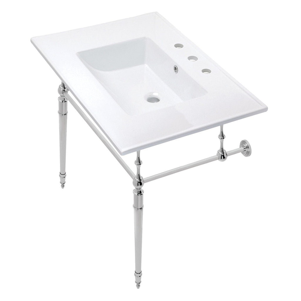 Kingston Brass Edwardian lavabo consola — Cromo Pulido