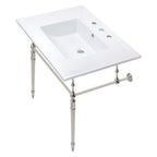 Kingston Brass Edwardian lavabo consola — Níquel Pulido