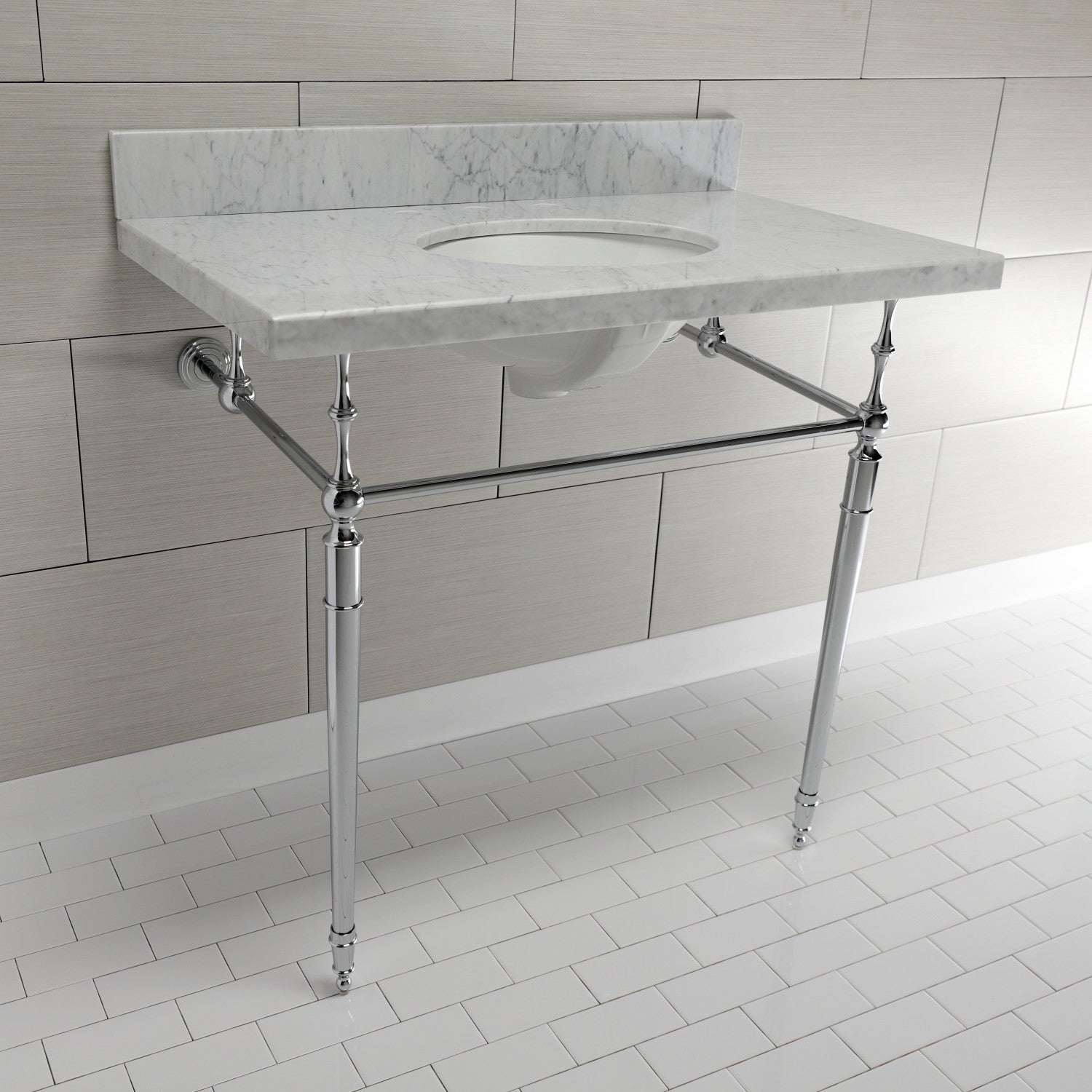 Kingston Brass Edwardian lavabo consola — vista