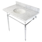 Kingston Brass Edwardian lavabo consola — Cromo Pulido