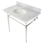 Kingston Brass Edwardian lavabo consola — Níquel Pulido